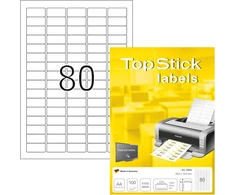 Topstick 8660 universalios etiketės, 8000 vnt., 35.6x16.9 mm, baltos