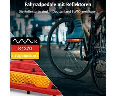 Toptrek dviračio pedalai su Stvzo atšvaitais, mtb dviračio pedalai pagaminti iš nailono pluošto su 3 uždarais guoliais, neslystantys dviračio pedalai, 9/16 colio dviračio pedalų rinkinys skirtas trekingo/plento dviračiui/bmx