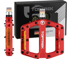 Toptrek dviračio pedalai su Stvzo atšvaitais, mtb dviračio pedalai pagaminti iš nailono pluošto su 3 uždarais guoliais, neslystantys dviračio pedalai, 9/16 colio dviračio pedalų rinkinys skirtas trekingo/plento dviračiui/bmx