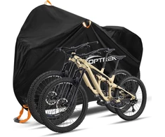 Toptrek dviračio uždangalas 2 dviračiams, neperšlampamas, 210d oksfordo audinys, dviračių garažas, lauko, 210 x 110 x 95 cm, aukštos kokybės dviračio brezentas su užrakto kilpomis, apsauga nuo saulės, atsparumas plyšimui