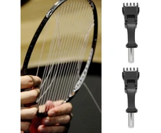 Topyond badmintono raketės stygų spaustukas, 1 poros badmintono teniso stygų spaustuvai, plati galvutės raketės paleidimo spaustuvas su skrydžio ir paleidimo spaustuvu tiksliam stygavimui, juodas