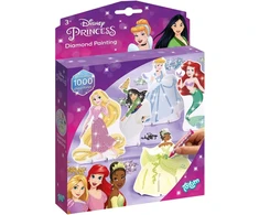 Totum 44227 disney princess diamond painting rinkinys: sukurkite žėrinčius arielės, belės ir rapunzelės paveikslėlius su gražiais kalnų krištolais