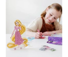Totum 44227 disney princess diamond painting rinkinys: sukurkite žėrinčius arielės, belės ir rapunzelės paveikslėlius su gražiais kalnų krištolais