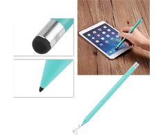 Touch screen stylus pen – 2 in 1 stylus + carbon pen – capacitive replacement pen – for most capacitive touch screen devices (žalias)
