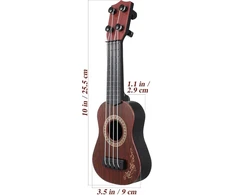 Toyvian ukulele žaislas vaikams, plastikinis 9,8 colių ukulele žaislas, gitara, ukulele vaikams, 4 stygų muzikos instrumentai, edukacinis žaislas