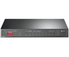 Šakotuvas Tp-link Tl-sg1210mp 10 prievadų gigabitinis Poe Lan komutatorius (8 gigabitiniai Poe+ prievadai, 1 gigabitinis Sfp prievadas, 123 W, Ieee-802.3af/at, Plug and Play, Qos, Igmp, be ventiliatoriaus) juodas