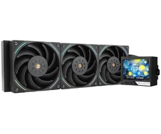 Tr Mjolnir Vision 360 Argb Juodas-aio Cpu skystinis aušintuvas su 320 x 240 Ips Lcd ekranu, skirtas Am4 Am5 Lga1700 1851 3.5 colio