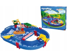 Track Port vandens stalo rinkinys su kranu, valtimi Amphibia, smėlio dėže Aquaplay