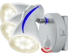 Trango Milo 2635-016 led naktinė lemputė su judesio ir prieblandos jutikliu, balta, 4 w apsauginė lemputė 230 v, lizdinė lempa, sieninė lempa, orientacinė lemputė, naktinė lempa, lizdinė lemputė