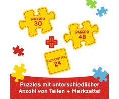 Trefl - Paw Patrol, šuniukų komanda veiksme - 3 viename: 2 x dėlionės + atminties žaidimas, dėlionės su pasakų personažais, 30 ir 48 elementai, skirtingi sudėtingumo lygiai, 24 memo kortelės, linksmybės vaikams nuo 3 metų