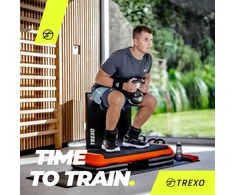Trexo aerobinis stepas kardio treniruotėms namuose reguliuojamo aukščio 10 15 20 cm namų sporto salės fitneso priedai treniruotėms iki 250 kg rožinė oranžinė pilka 109 x 41 cm