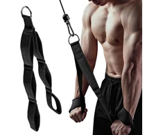 Tricepso virvė ilgo kabelio skriemuliui, 3 ilgių kabelio traukimo rankenos, tricepso rankena kabelio skriemuliui, fitneso skriemulio kabelio traukimo virvė, sporto salės rankenos, bicepso treniravimo įrenginys, skriemulio rankenos kabelio bokštui