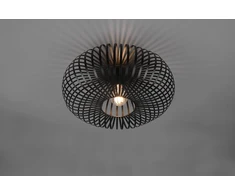Trio Leuchten Johann 606900132 lubinis šviestuvas, metalas, matinė juoda, 1x E27 lemputė neįtraukta