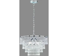 Trio r13473006 Orient Rhinestone pakabinamas šviestuvas, apvalus, 43 cm
