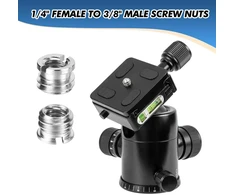 Objektyvas Tripod adapteris nuo 1/4 iki 3/8 colio sriegio trikojo kameros varžtų adapterio rinkinys adapteris trikojis dvigubas varžtas kameros mikrofono trikojo lempos trikojams