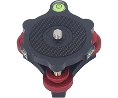 Tripod galvutės niveliavimo bazė, kameros niveliavimo įrankis, 3 ratų aliuminio lydinio niveliavimo įrankis makro panoraminiam fotografavimui, 3 gulsčiukai su 3/8" sriegiu dslr kamerai