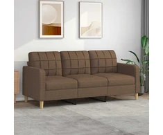 Fotelis Trivietė sofa, rudos spalvos, 180cm, audinys