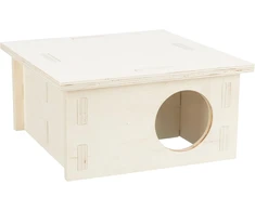 Trixie 61231 rūšiai tinkamas namelis smulkiems gyvūnams be spaustukų ir vinių dideliems žiurkėnams ir degu, su dviem kameromis, 2 kameros, 25 x 12 x 25 cm