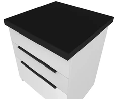 Tronhill Virtuvės stalviršis 60cm x 60cm x 3,8cm pagal užsakymą, juodas matinis