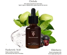 True Botanicals - natūralus chebula aktyvus serumas | švari, netoksiška, natūrali odos priežiūra (30 ml)