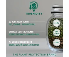 Sausintuvas Trumidity® drėgmės reguliatorius 62% | 2 krypčių drėkintuvas žolelėms | 8 x 4g pakuotės | Reguliuojamas 3-4 mėnesius | Sukurta Vokietijoje