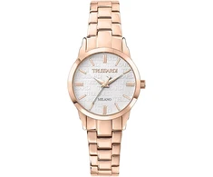 Trussardi T-bent Collection moteriškas laikrodis tik laikui rodyti, nerūdijantis plienas, rožinio aukso Pvd danga R2453141506