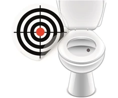 Tualeto lipdukų rinkiniai su 5 skirtingais dizainais, juokingi tualeto taikinio ir motyvų lipdukai, lipni tualeto dekoracija (5 x Bullseye)