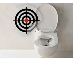 Tualeto lipdukų rinkiniai su 5 skirtingais dizainais, juokingi tualeto taikinio ir motyvų lipdukai, lipni tualeto dekoracija (5 x Bullseye)
