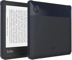 Tudia Skn dėklas, suderinamas su Tolino Vision 6 / Kobo Libra 2 (7 colių) [sustiprinti kampai], smūgiams atsparus, plonas silikoninis gelinis, lengvas, pirštų atspaudams atsparus Tpu bamperis - matinė mėlyna