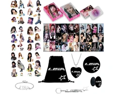 Tulufanskrr Blackpink Lisa dovanų rinkinys, Lisa gerbėjų dovanų rinkinys Blink, Blackpink gerbėjo prekė, Kpop Lisa atributikos dovanų kuprinės kortelių raktų pakabukas