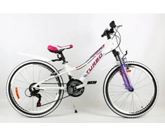 Turbo Mtb dviratis 24" aliuminis, amortizacija baltai-violetinis, lenkijos gamintojas!