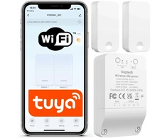 Tuya Išmanusis dvigubas Wifi jungiklis su 2 belaidžiais mygtukais