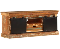 TV staliukas TV spintelė, 110x30x45cm, perdirbtos medienos masyvas