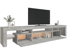 TV staliukas TV spintelė su LED apšvietimu, betono pilka, 215x36,5x40cm