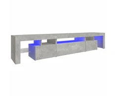 TV staliukas TV spintelė su LED apšvietimu, betono pilka, 215x36,5x40cm