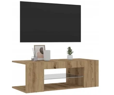 TV staliukas Tv spintelė su led apšvietimu, dąb artisan, 9