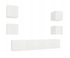 TV staliukas Tv spintelių komplektas, madingas baltas - 80x30x30 cm, 30,5x30x60 cm
