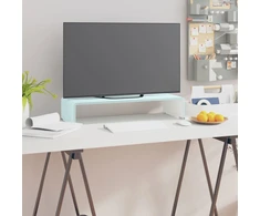TV staliukas TV stovas/monitoriaus pakyla, žalias, 60x25x11cm, stiklas