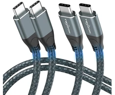 Twozoh 4k Usb C kabelis 100w 1m, 2 vnt. (viskas viename), Usb 3.2 Gen 2 x 2 20gbps Usb C 3.1 Type C Pd greito įkrovimo duomenų perdavimo Type C 4k @ 60hz vaizdo monitoriaus kabelis