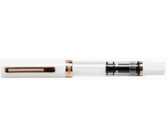 Twsbi Eco Baltas &amp; Rose Gold plunksnakotis F