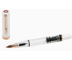 Twsbi Eco Baltas &amp; Rose Gold plunksnakotis F