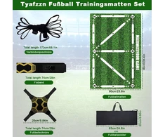 Tyafzzn futbolo kilimėlis 60 x 90 cm, futbolo žingsnių treniruočių kilimėlis, kamuolio kontrolės treniruotės, neslystantis treniruočių kilimėlis, dovana vaikams ir futbolo mėgėjams