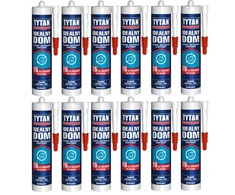 Tytanx 12x Tytan Neutralus silikonas voniai ir virtuvei, 280 ml, baltas
