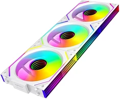 Tzmrit Interstellar-v2 Infinity Mirror Argb Pwm ventiliatorius 120 mm baltas, Rgb ventiliatorius 120 mm, trijų vienetų pakuotė