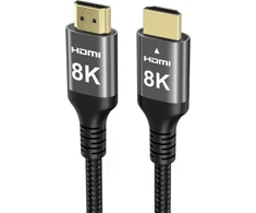 Ubluker 8k Hdmi kabelis, 10 m, didelės spartos Hdmi kabelis, 4k@120 Hz, 8k@60 Hz, nailoninis pynimas Earc Dts:x Dolby Atmos Dynamic Hdr Hdcp 2.3, suderinamas su Rtx 4090, Mac, garso juostomis, Ps5 5, XBOX, žaidimų kompiuteriais