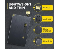 Uflatek 32 gb usb atmintinė verslo kreditinės kortelės usb atmintinė usb 2.0 atmintinė metalinis korpusas atmintinė kreditinės kortelės formos atmintinė tvirtas pendrive juoda išorinė duomenų saugykla kompiuteriams