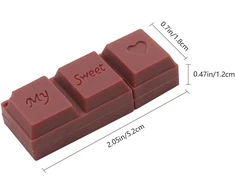Uflatek atmintinė 64 Gb šokolado dizaino atmintinė 2.0 naujoviška Usb atmintinė ruda atmintinė nešiojama atmintinė reklamoms gimtadieniui Kalėdoms vestuvių dovanoms