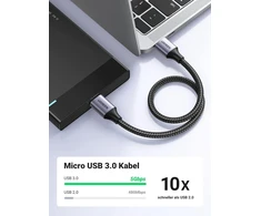 Ugreen Usb 3.0 Micro B laidas išoriniams diskams, telefonams