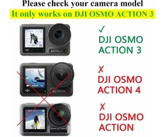 Ulbter Ekrano apsauga, skirta Dji Osmo Action 3 kameros objektyvui + ekranui 【netinka su apsauginiu rėmeliu】 [2 + 2 + 2 vnt.], stiklinė ekrano apsauga 0,3 mm 9h kietumas