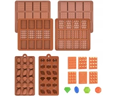 Uma silikoninė forma šokoladui, mini šokoladukams, pralinėms, želė, saldainiams, 3 vnt.